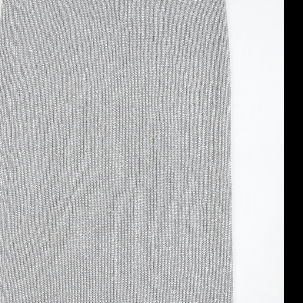 Together Womens Silver Acrylic Straight & Pencil Skirt Size 10