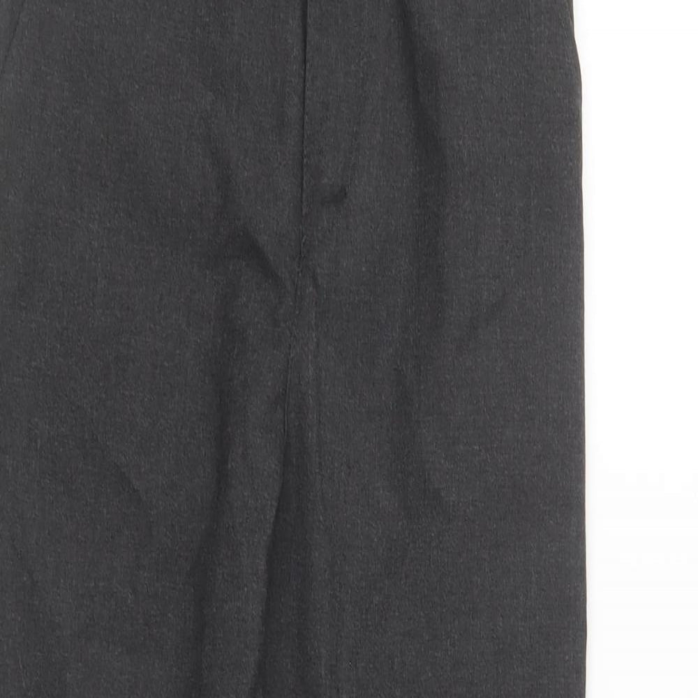 F&F Boys Grey Polyester Dress Pants Trousers Size 9-10 Years Regular Zip