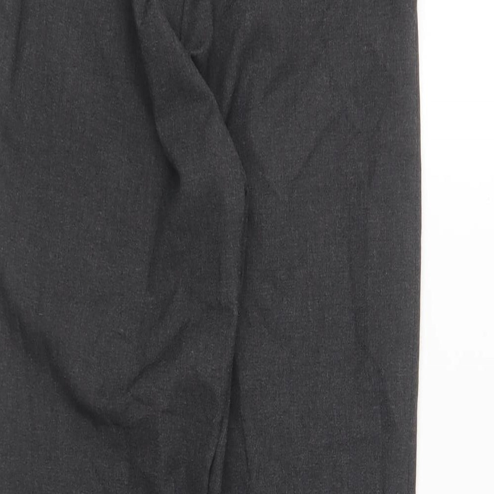 F&F Boys Grey Polyester Dress Pants Trousers Size 9-10 Years Regular Zip