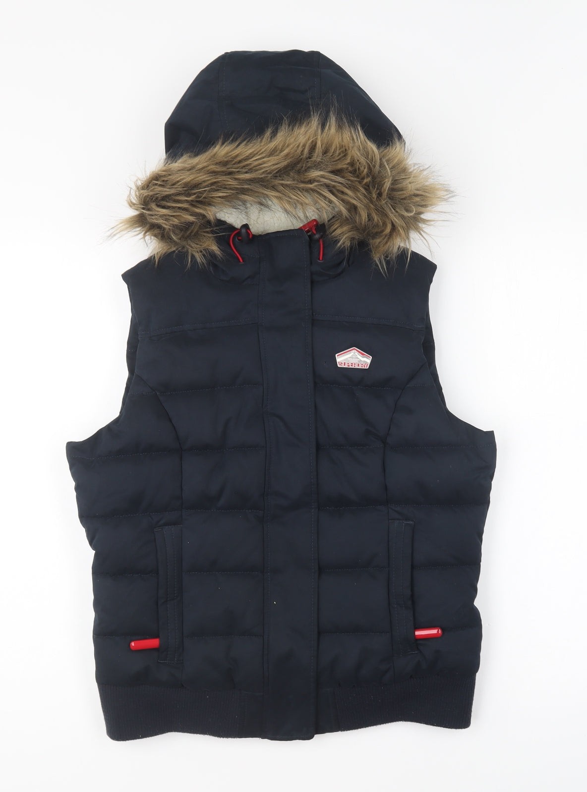 Superdry Womens Blue Gilet Jacket Size M Zip