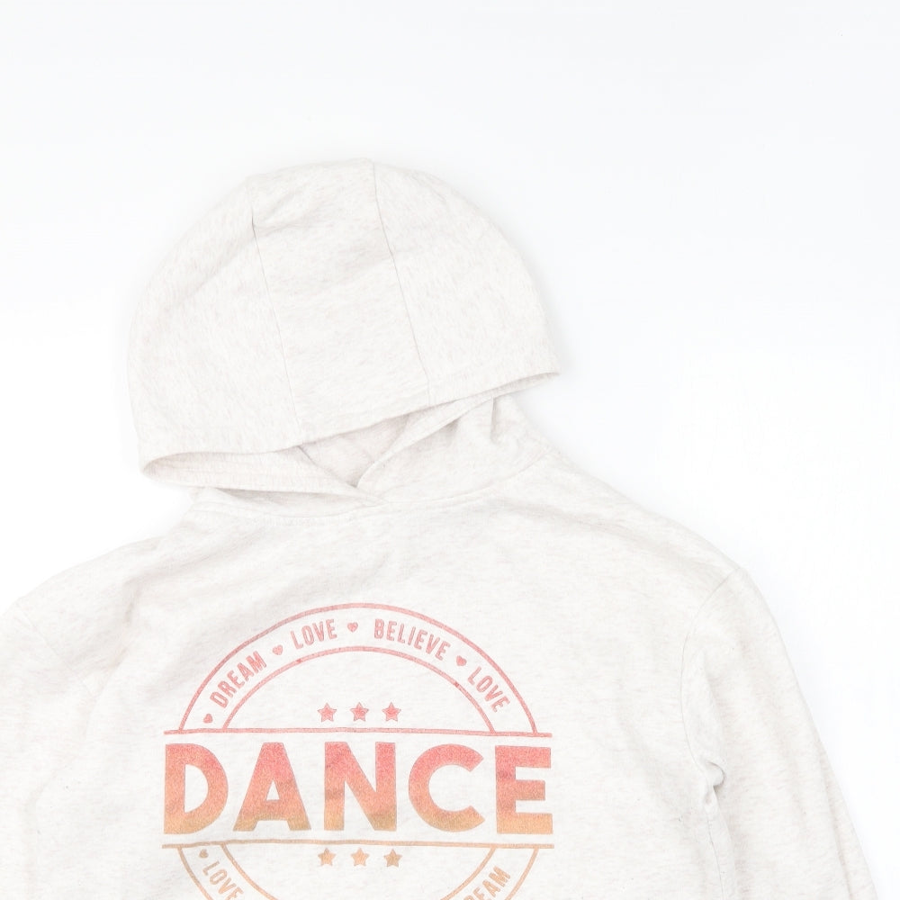 Primark Girls Ivory Cotton Pullover Hoodie Size 12-13 Years Pullover - Dance
