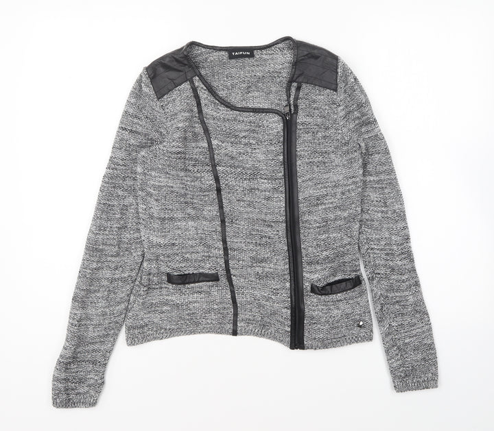Taifun Womens Grey Jacket Size 10 Zip