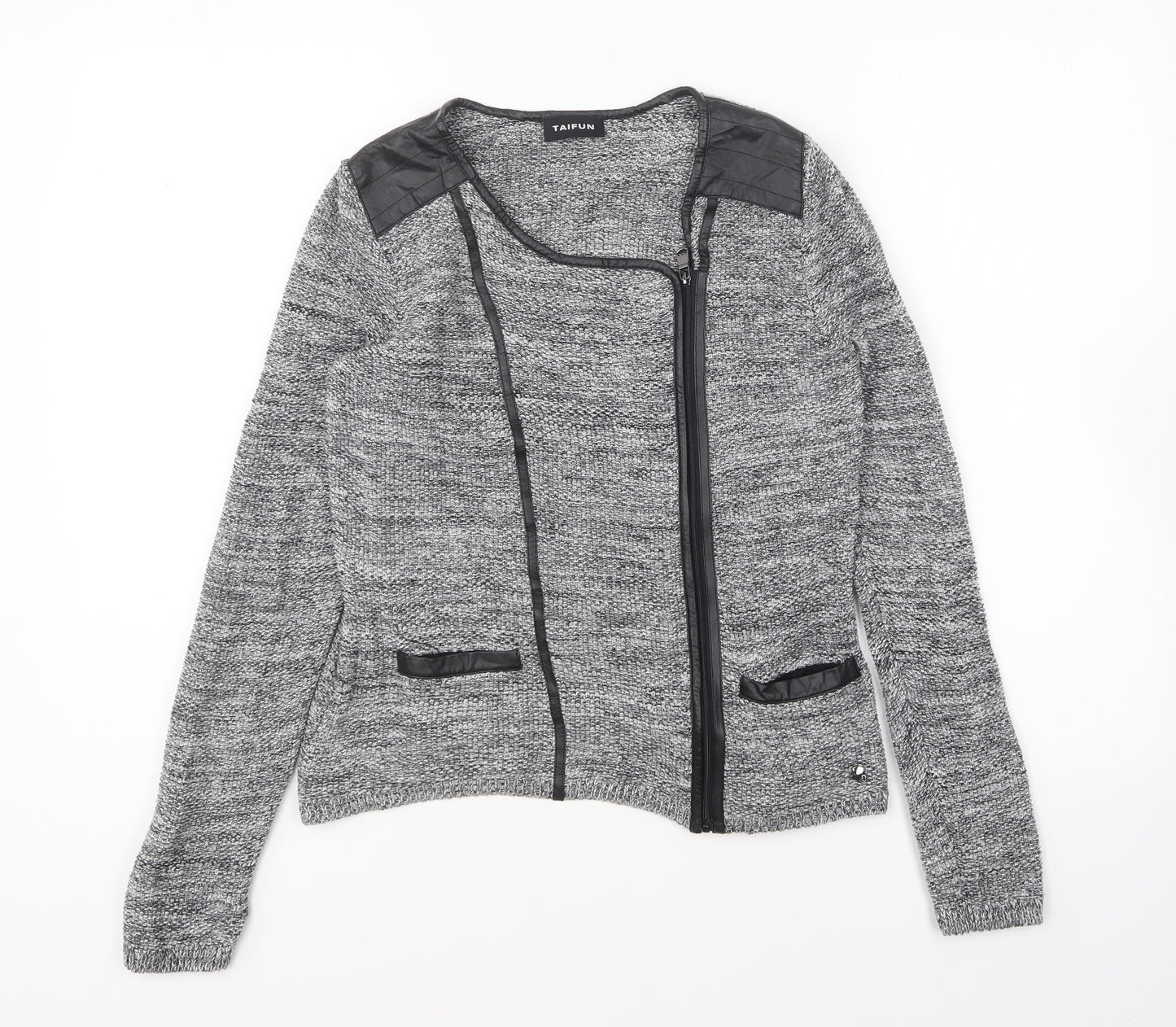 Taifun Womens Grey Jacket Size 10 Zip