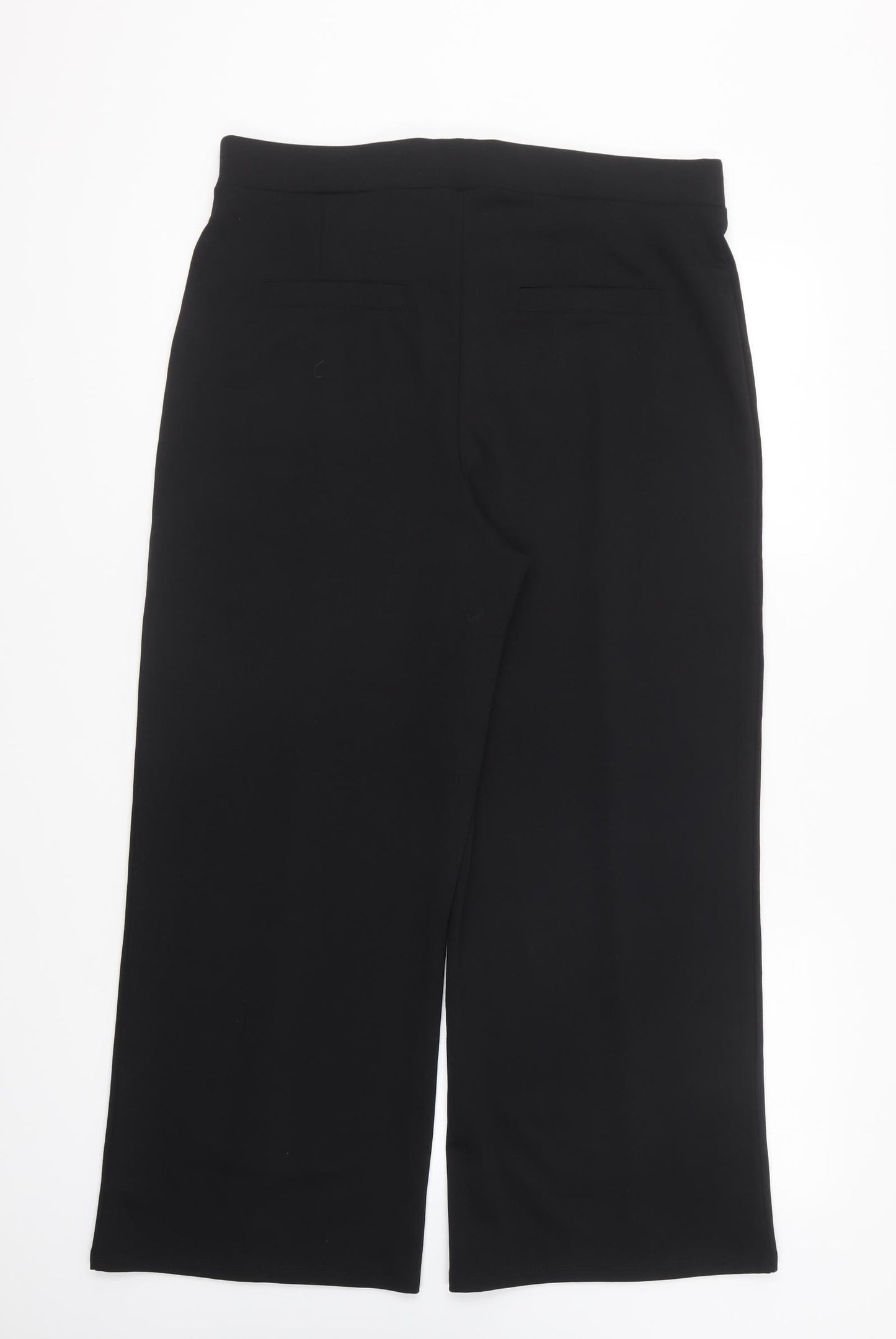 H&M Womens Black Polyester Trousers Size L L26 in Regular
