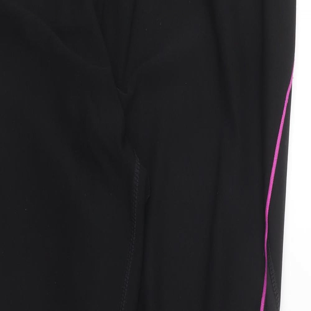 Athletic Works Womens Black Polyester Compression Leggings Size L L23 in Regular Pullover