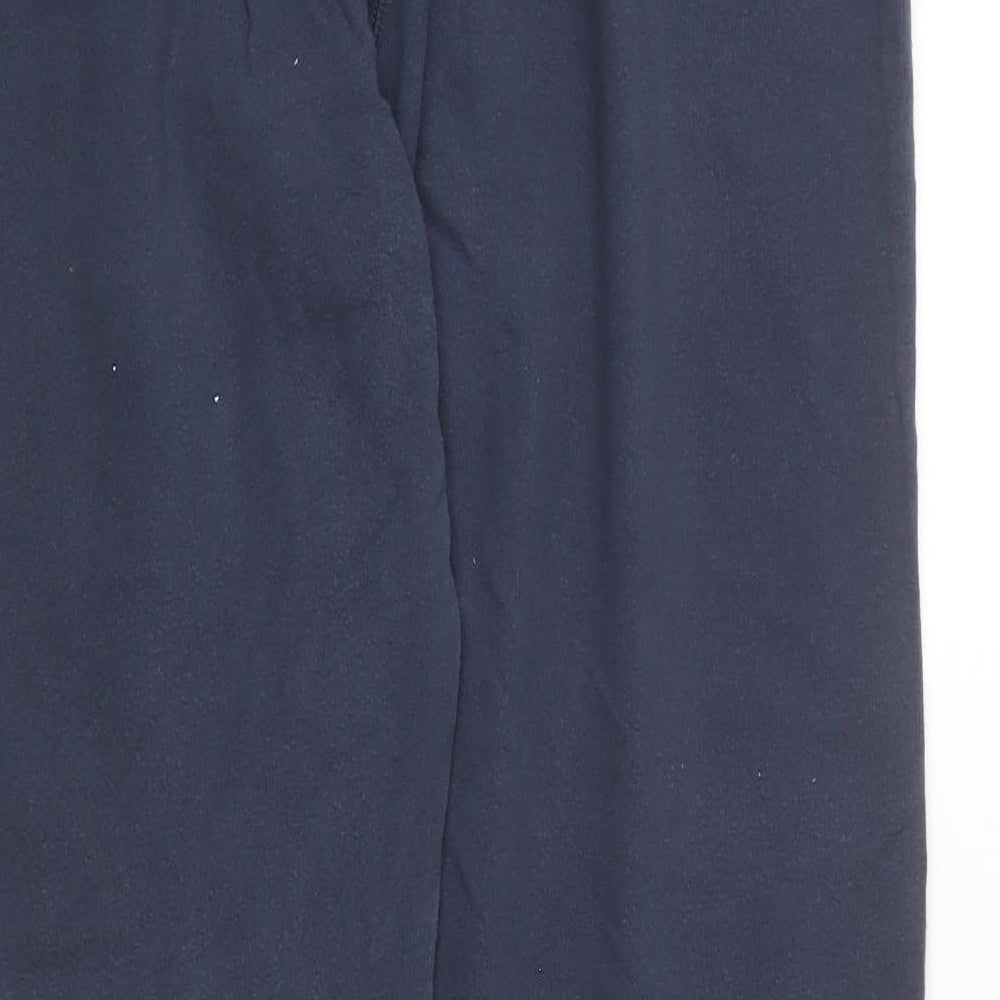 Jack Wills Womens Blue Cotton Jogger Trousers Size 14 L26 in Regular Drawstring