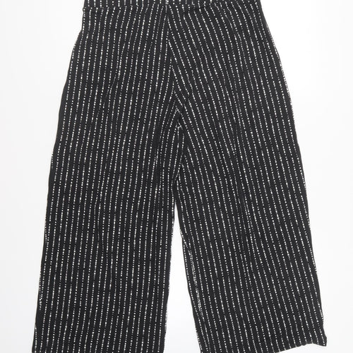 George Womens Black Geometric Viscose Trousers Size 14 L22 in Regular