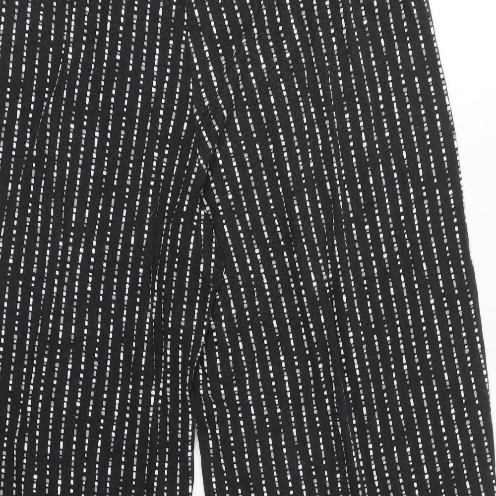 George Womens Black Geometric Viscose Trousers Size 14 L22 in Regular