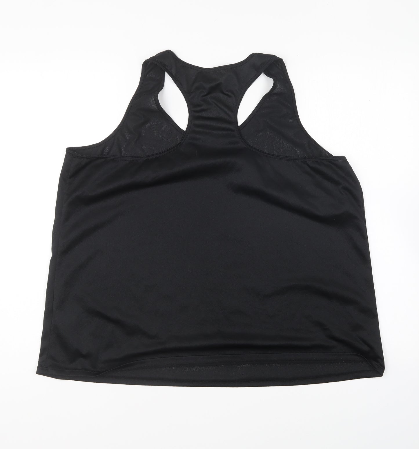 Matalan Womens Black Polyester Basic Tank Size XL Round Neck Pullover