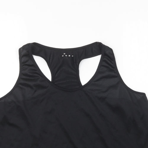 Matalan Womens Black Polyester Basic Tank Size XL Round Neck Pullover