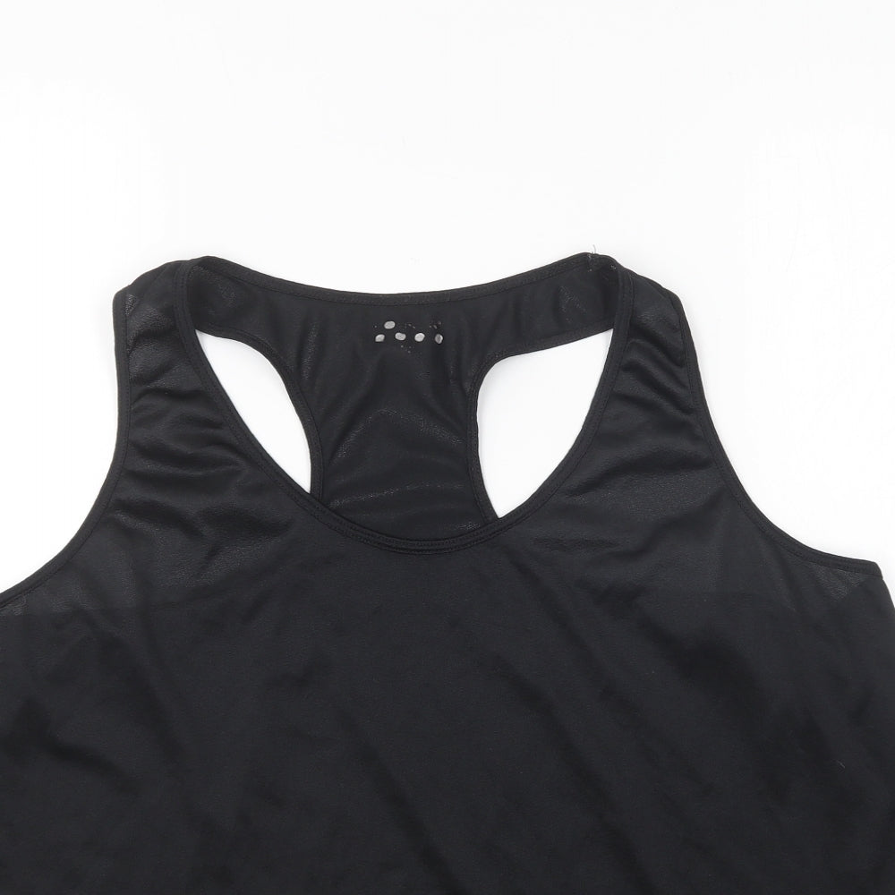 Matalan Womens Black Polyester Basic Tank Size XL Round Neck Pullover