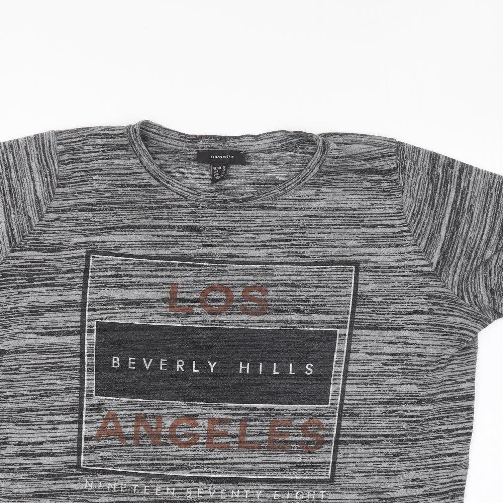 Atmosphere Womens Grey Polyester Basic T-Shirt Size 20 Round Neck - Los Angeles