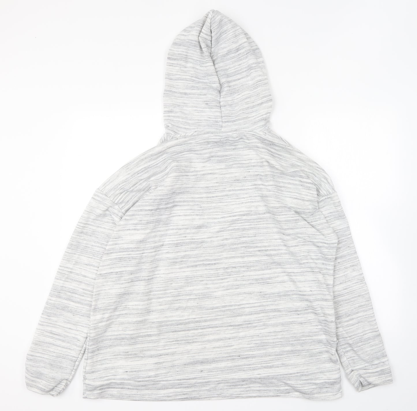 Papaya Womens Grey Polyester Pullover Hoodie Size XL Pullover