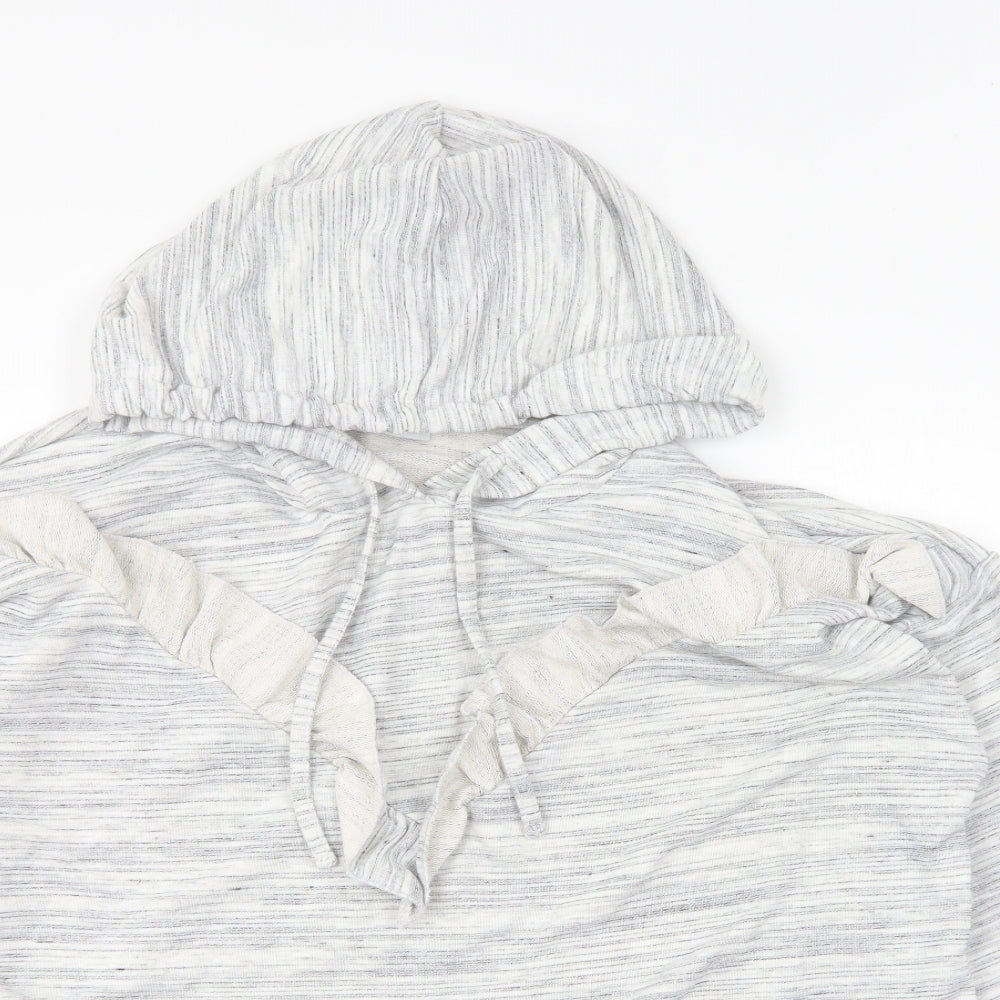 Papaya Womens Grey Polyester Pullover Hoodie Size XL Pullover