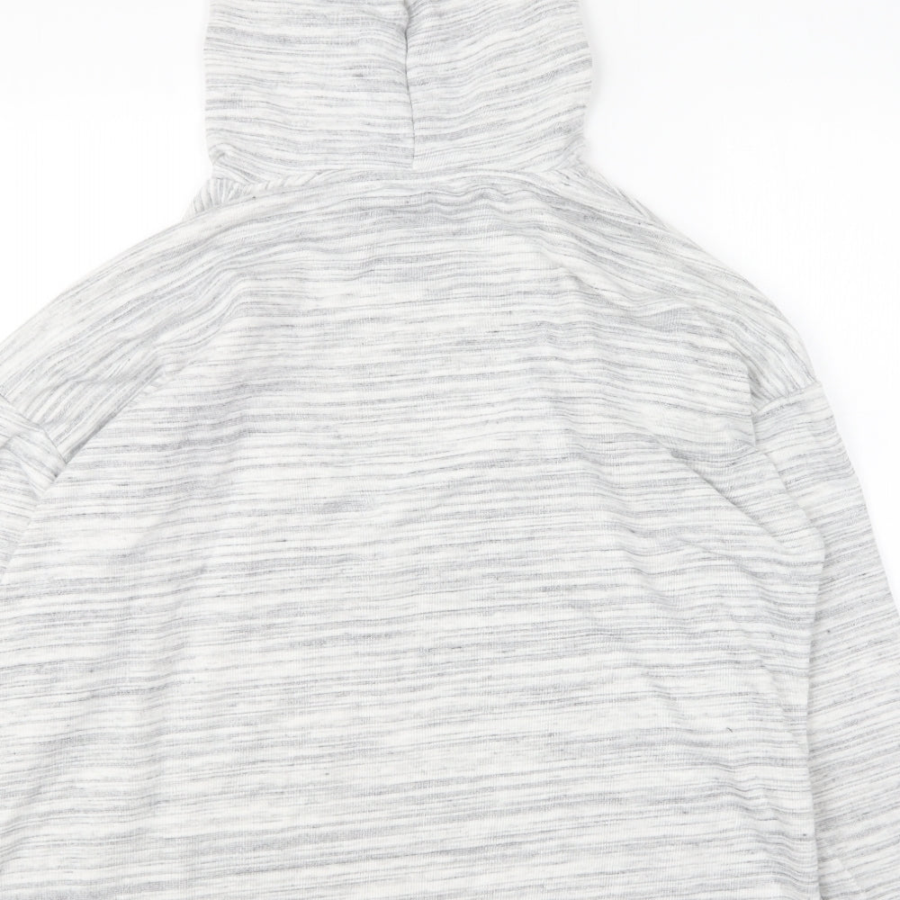 Papaya Womens Grey Polyester Pullover Hoodie Size XL Pullover