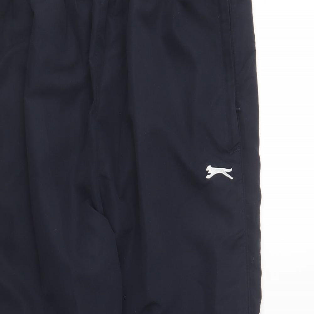 Slazenger Mens Blue Polyester Jogger Trousers Size L L26 in Regular Drawstring