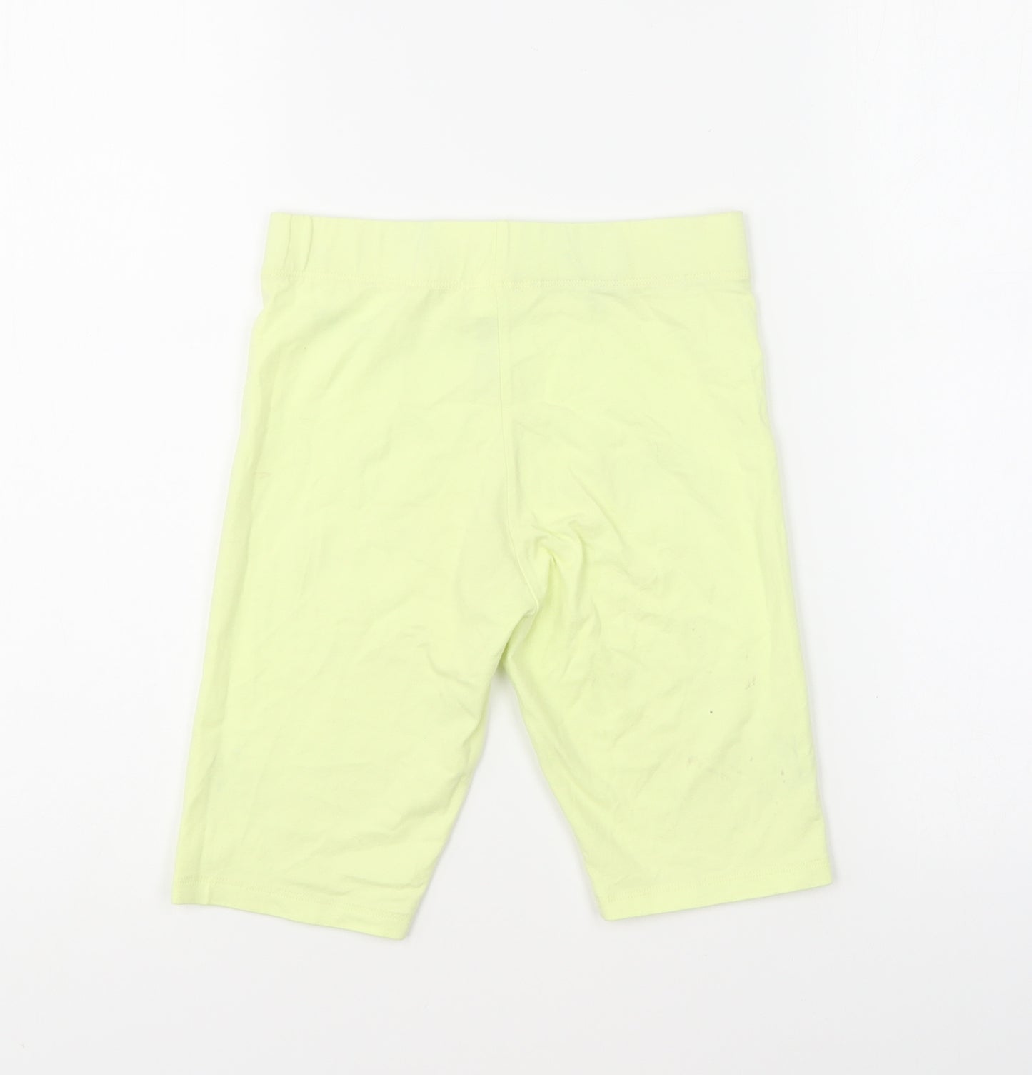 Marks and Spencer Girls Yellow Cotton Compression Shorts Size 8-9 Years L8 in Regular