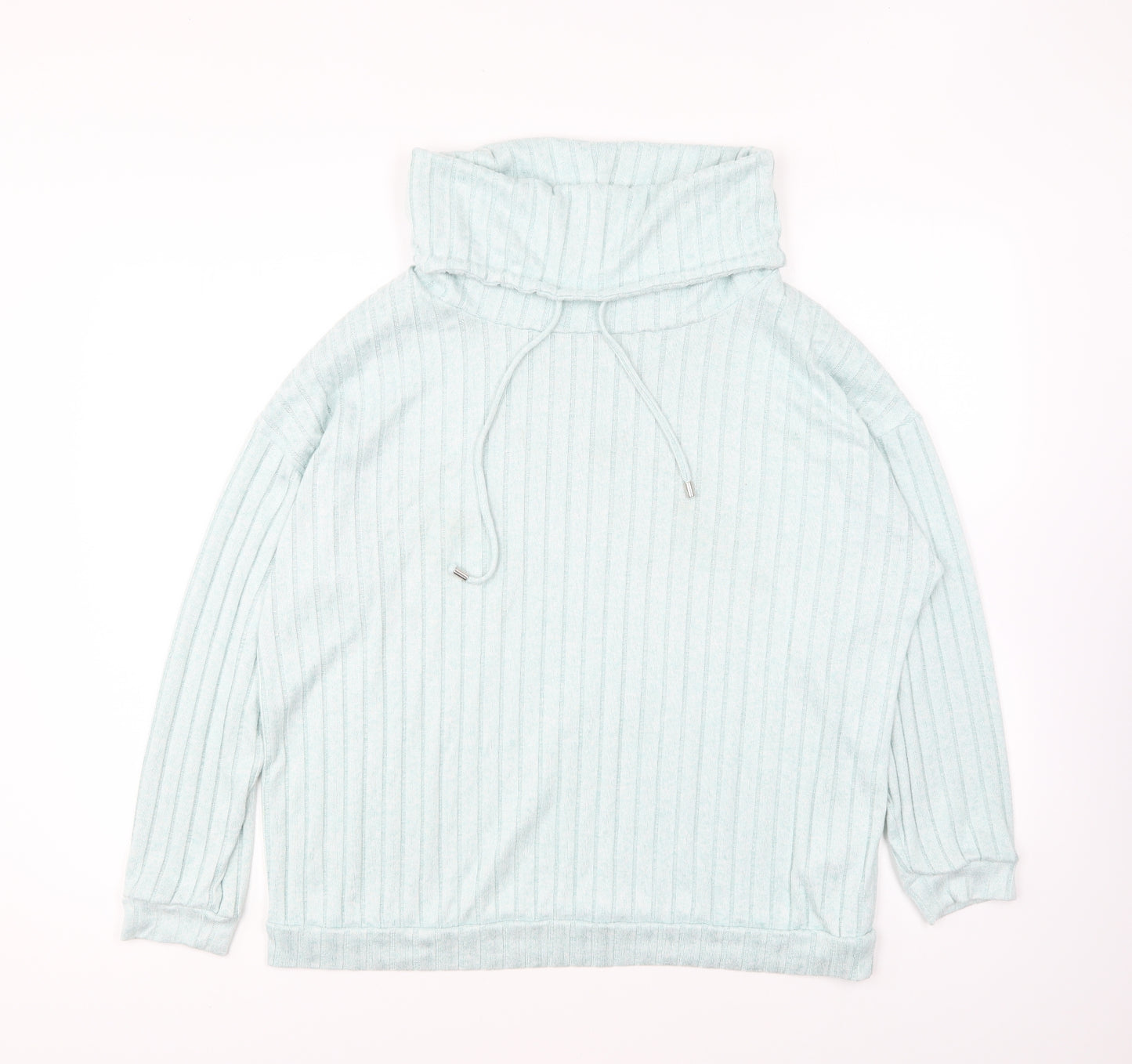 F&F Womens Blue Polyester Pullover Hoodie Size L Pullover - Loungewear