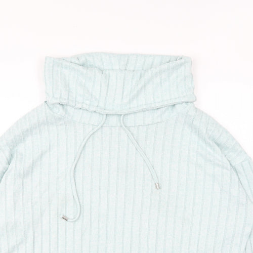 F&F Womens Blue Polyester Pullover Hoodie Size L Pullover - Loungewear
