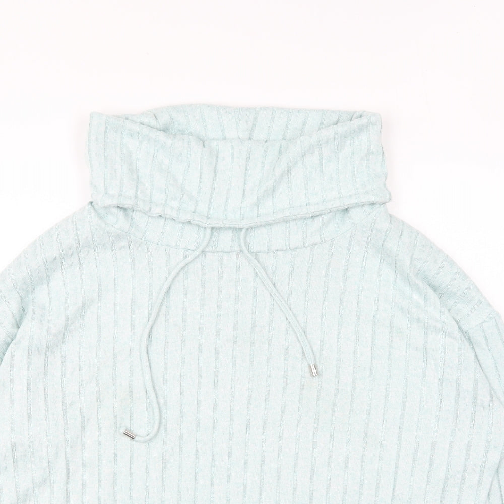F&F Womens Blue Polyester Pullover Hoodie Size L Pullover - Loungewear