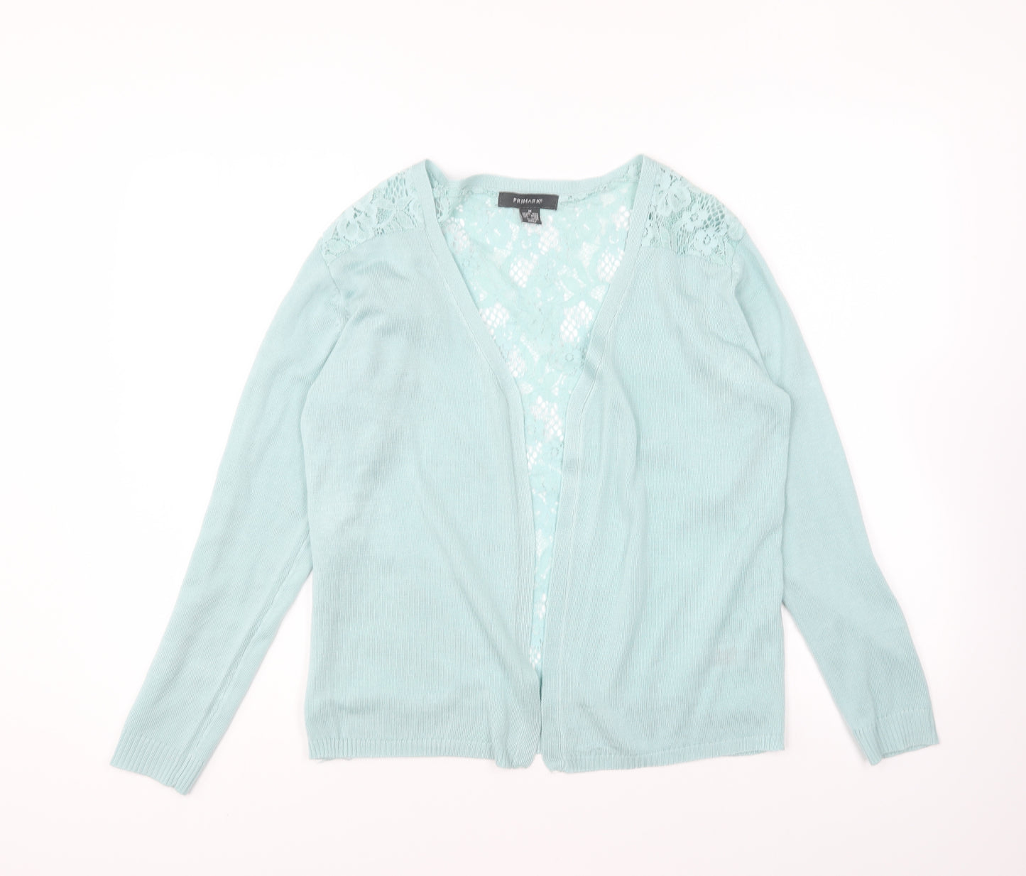 Primark Womens Blue V-Neck Acrylic Cardigan Jumper Size M