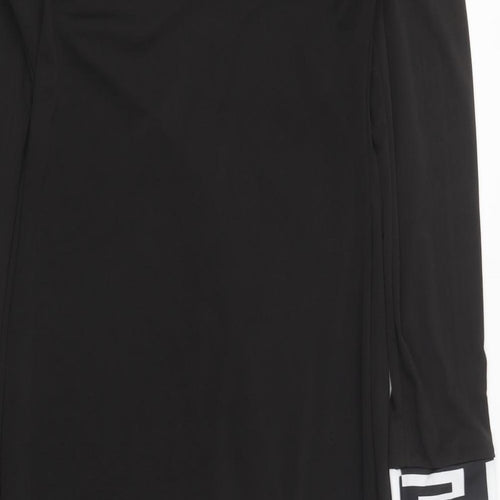 Preworn Womens Black Polyester Bodycon Size S Off the Shoulder Pullover