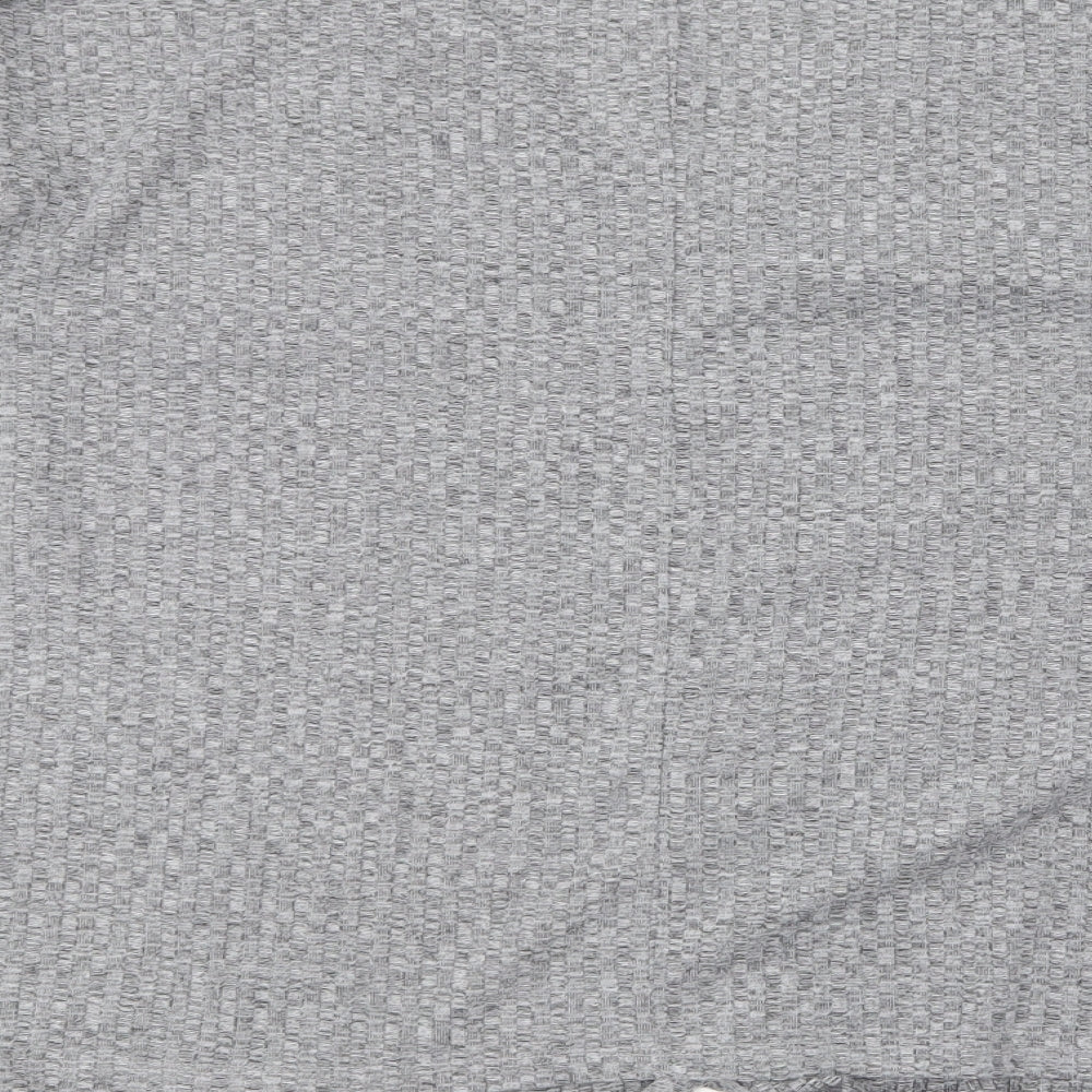 Papaya Womens Grey Viscose Basic T-Shirt Size 18 V-Neck - Tie Front