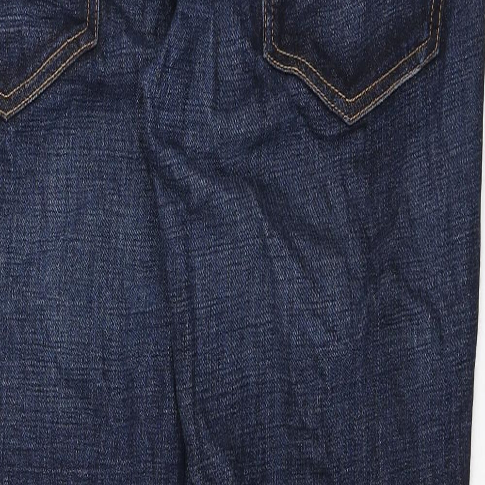 JACK & JONES Mens Blue Cotton Straight Jeans Size 34 in L30 in Regular Button