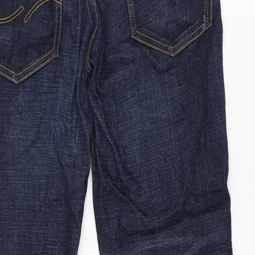 JACK & JONES Mens Blue Cotton Straight Jeans Size 34 in L30 in Regular Button