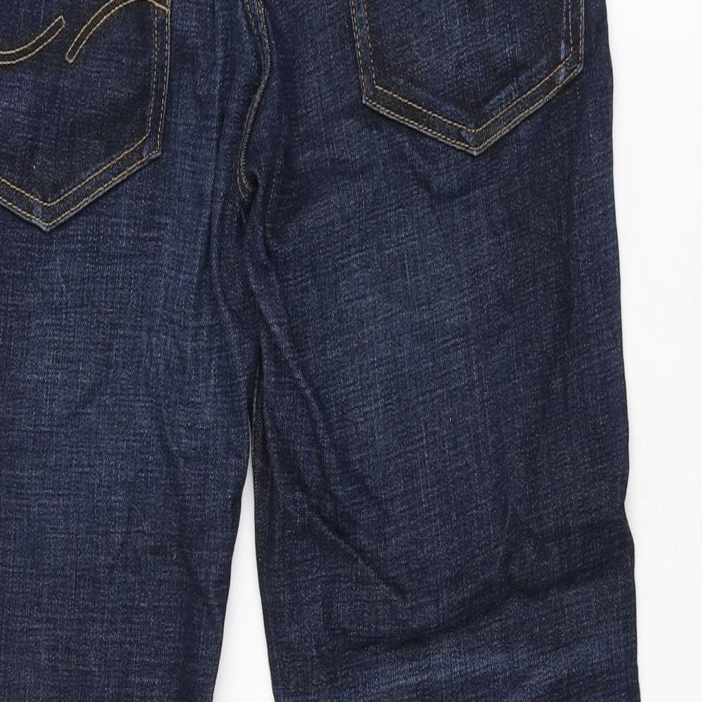 JACK & JONES Mens Blue Cotton Straight Jeans Size 34 in L30 in Regular Button