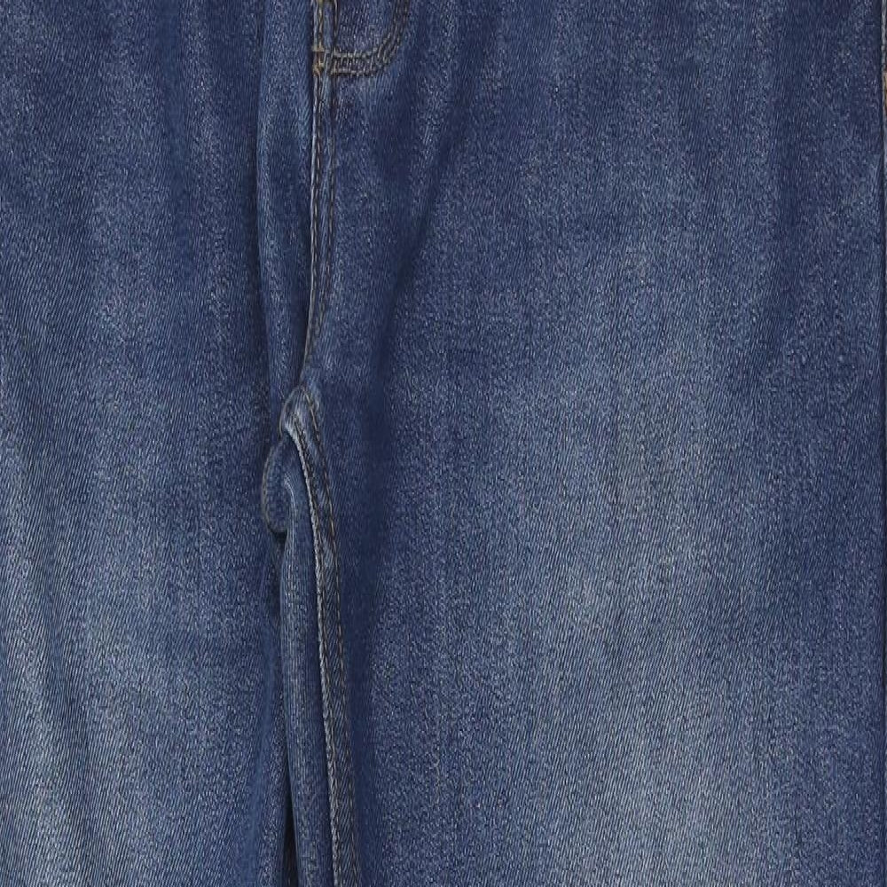 Life & Glory Mens Blue Cotton Straight Jeans Size 36 in L30 in Regular Button