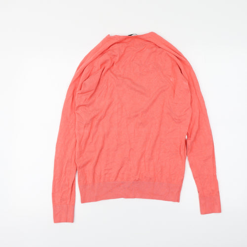 Dunnes Stores Womens Orange Round Neck Viscose Pullover Jumper Size M