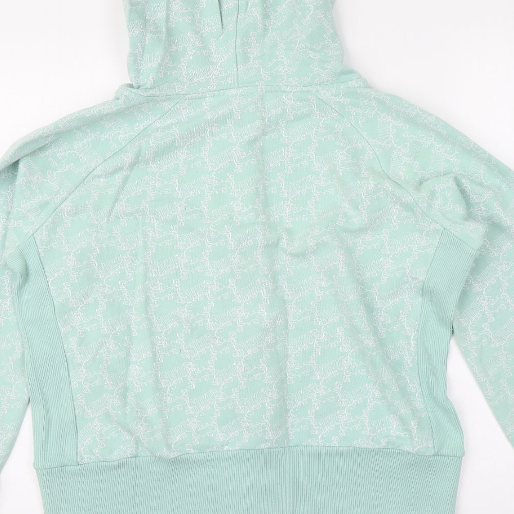 Nike Womens Green Cotton Full Zip Hoodie Size L Zip