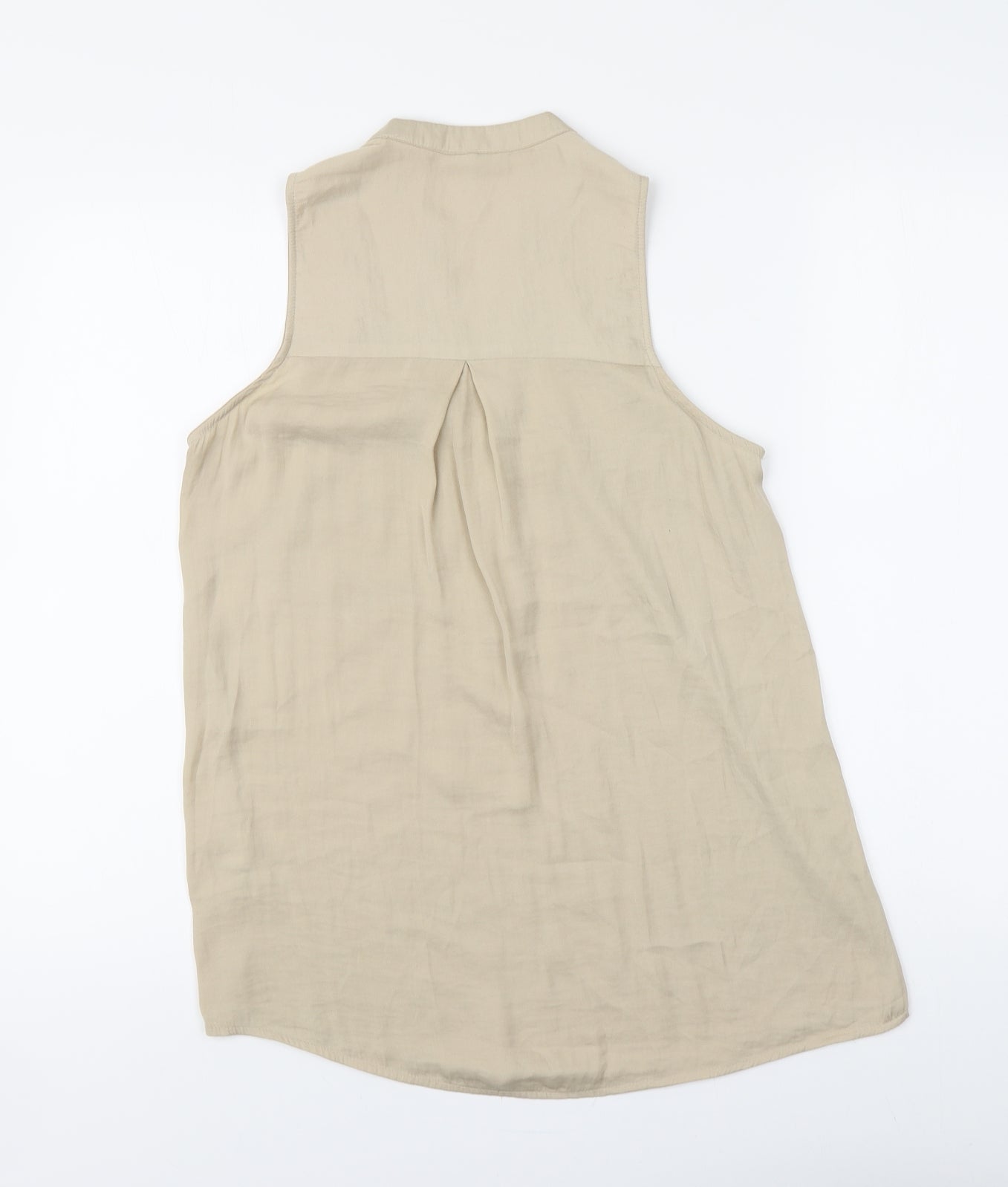 Stradivarius Womens Beige Polyester Basic Blouse Size M V-Neck