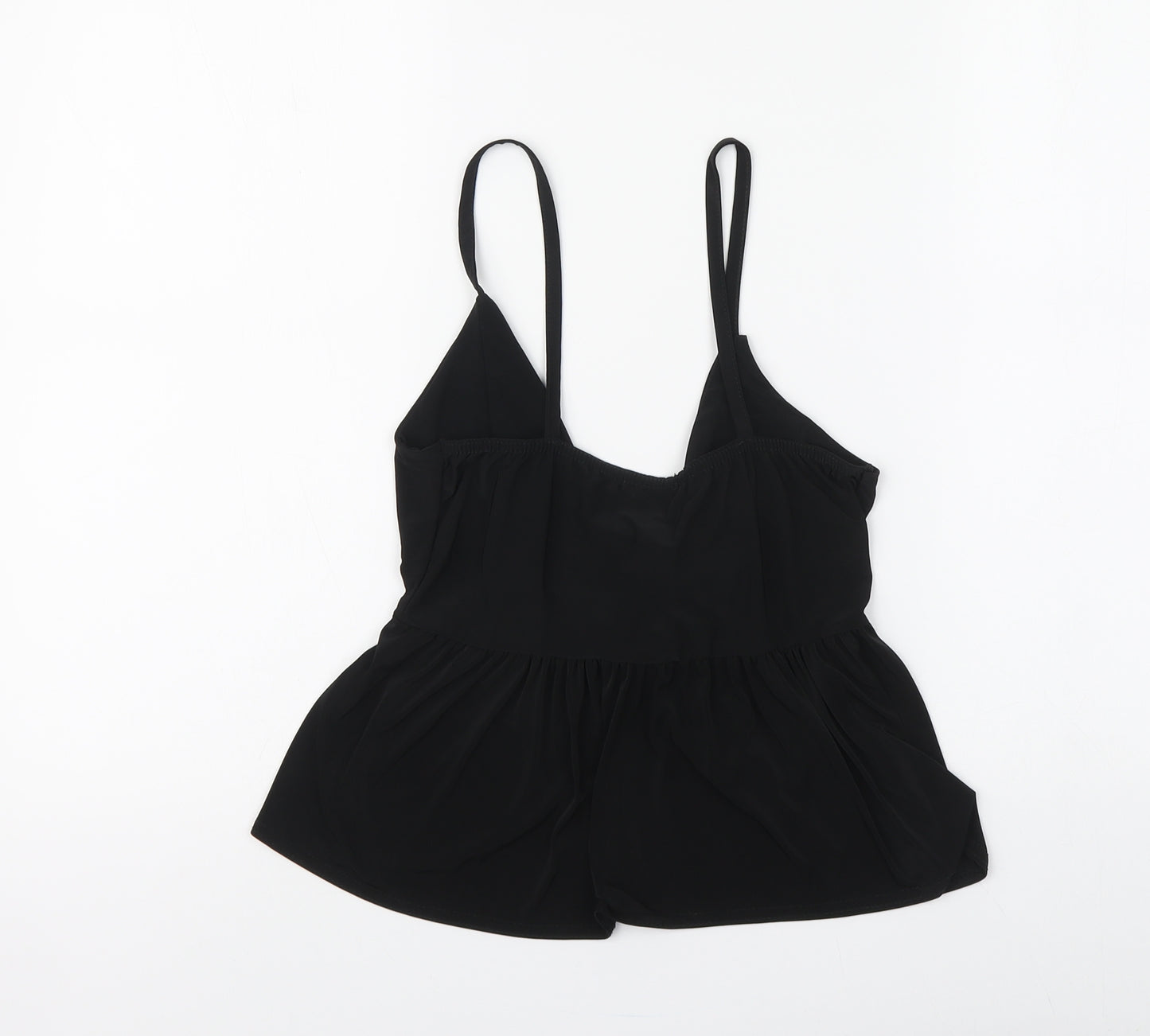 Nasty Gal Womens Black Polyester Camisole Blouse Size 10 V-Neck