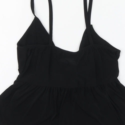Nasty Gal Womens Black Polyester Camisole Blouse Size 10 V-Neck