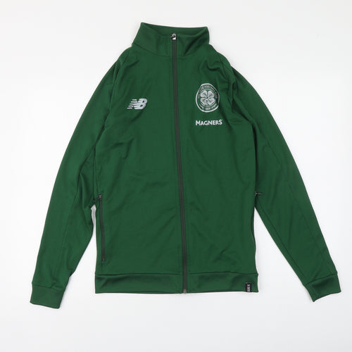 New Balance Mens Green Polyester Full Zip Hoodie Size S - Celtic Football Club