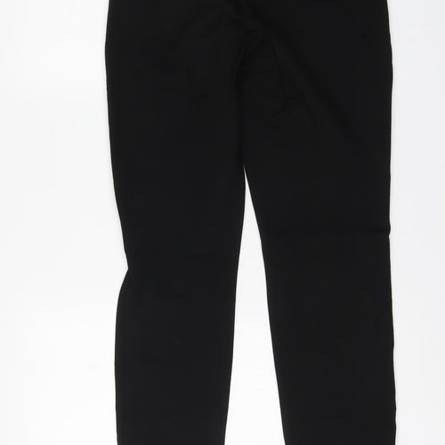Gallery Womens Black Viscose Chino Trousers Size 10 L28 in Regular Button