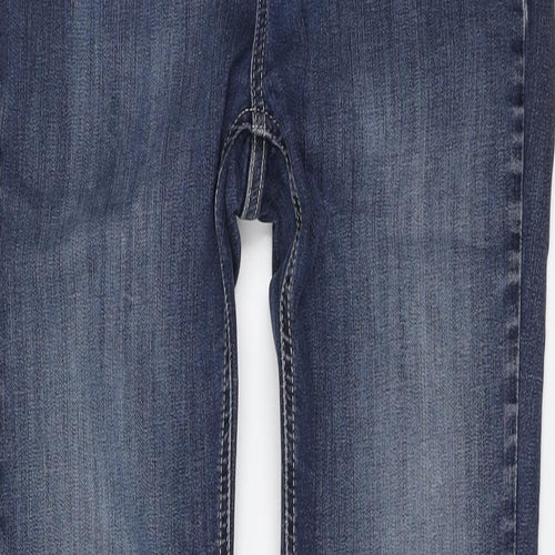 Per Una Womens Blue Cotton Skinny Jeans Size 10 L28 in Regular Button