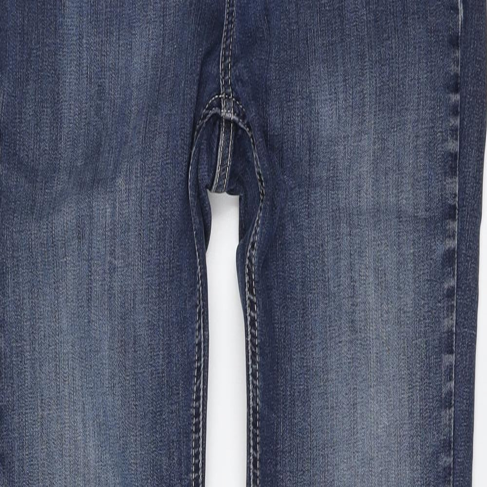 Per Una Womens Blue Cotton Skinny Jeans Size 10 L28 in Regular Button