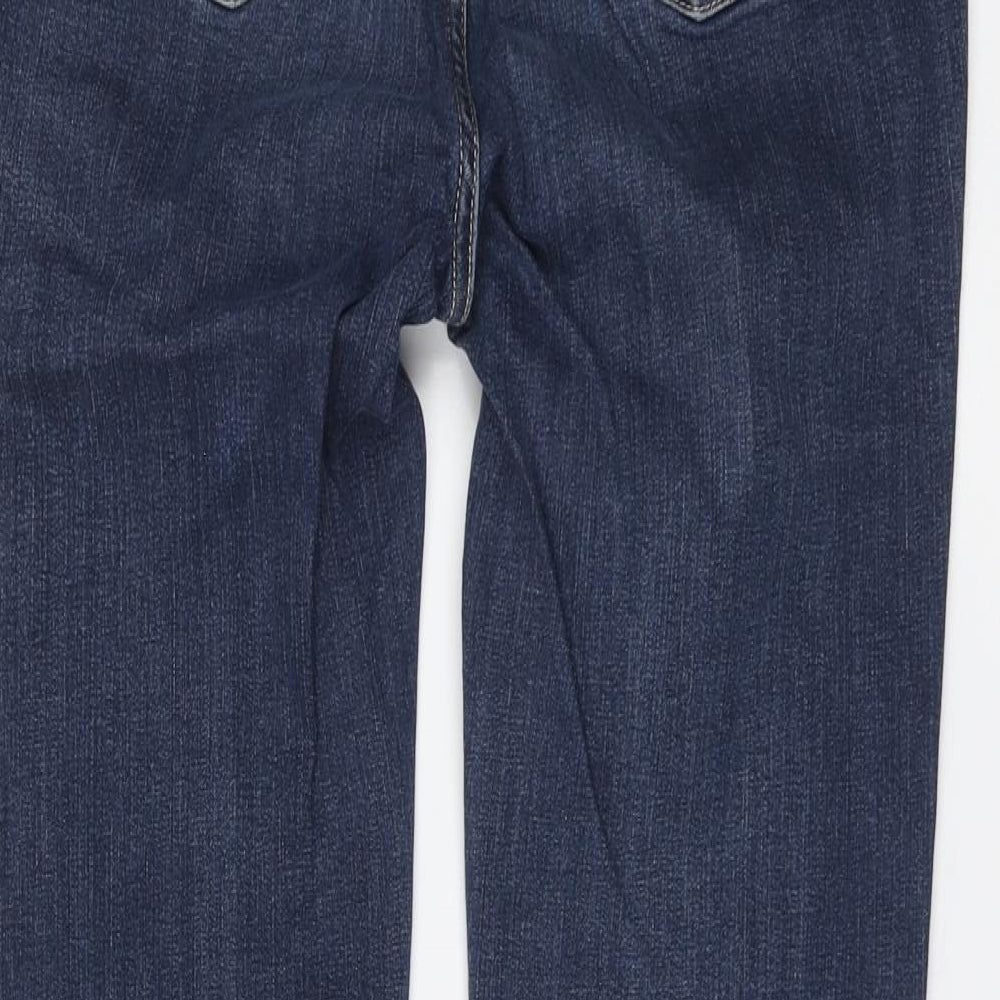 Per Una Womens Blue Cotton Skinny Jeans Size 10 L28 in Regular Button