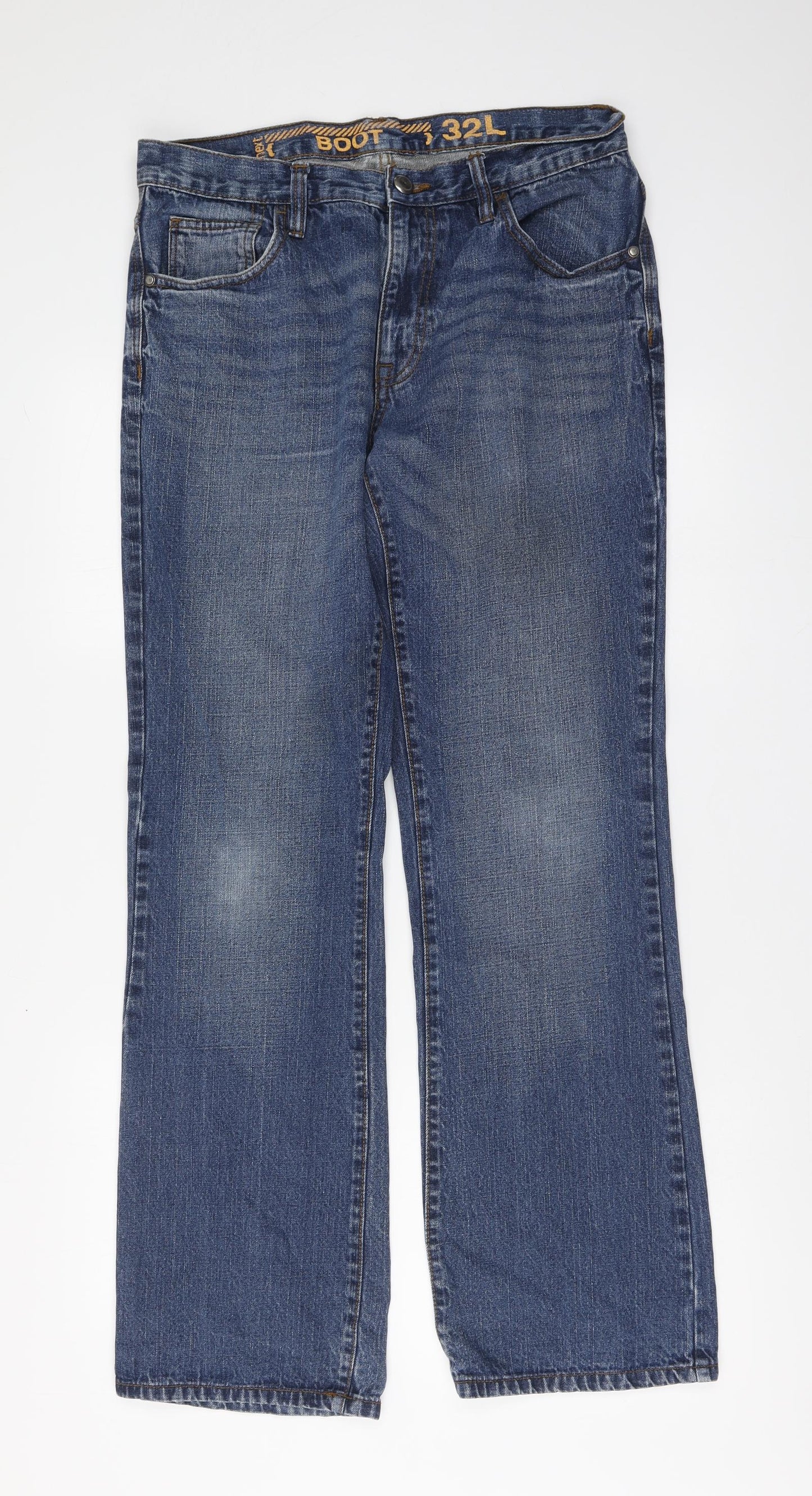 NEXT Mens Blue Cotton Skinny Jeans Size 32 L32 in Regular Button