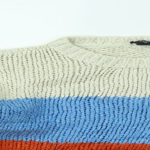 New Look Girls Multicoloured Round Neck Acrylic Pullover Jumper Size 12-13 Years Pullover