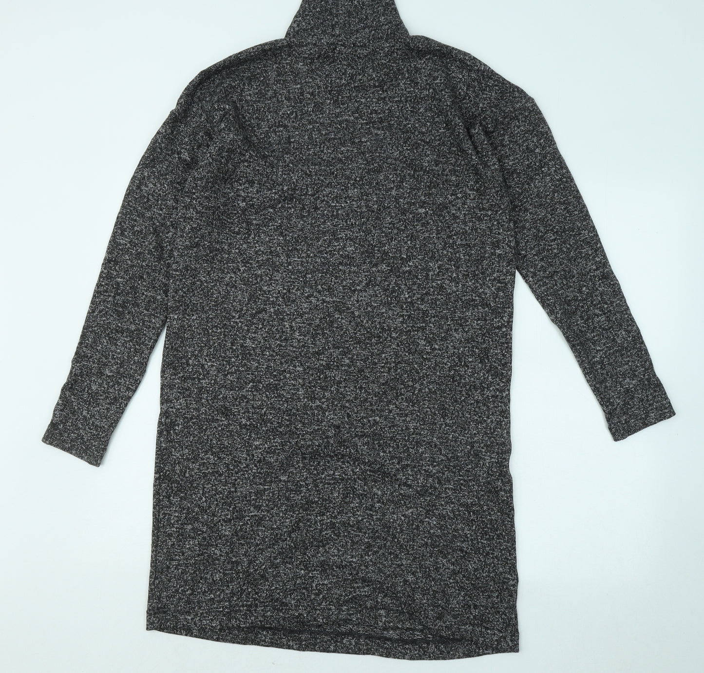 Uniqlo Womens Grey Polyester Jumper Dress Size XS Mock Neck Pullover