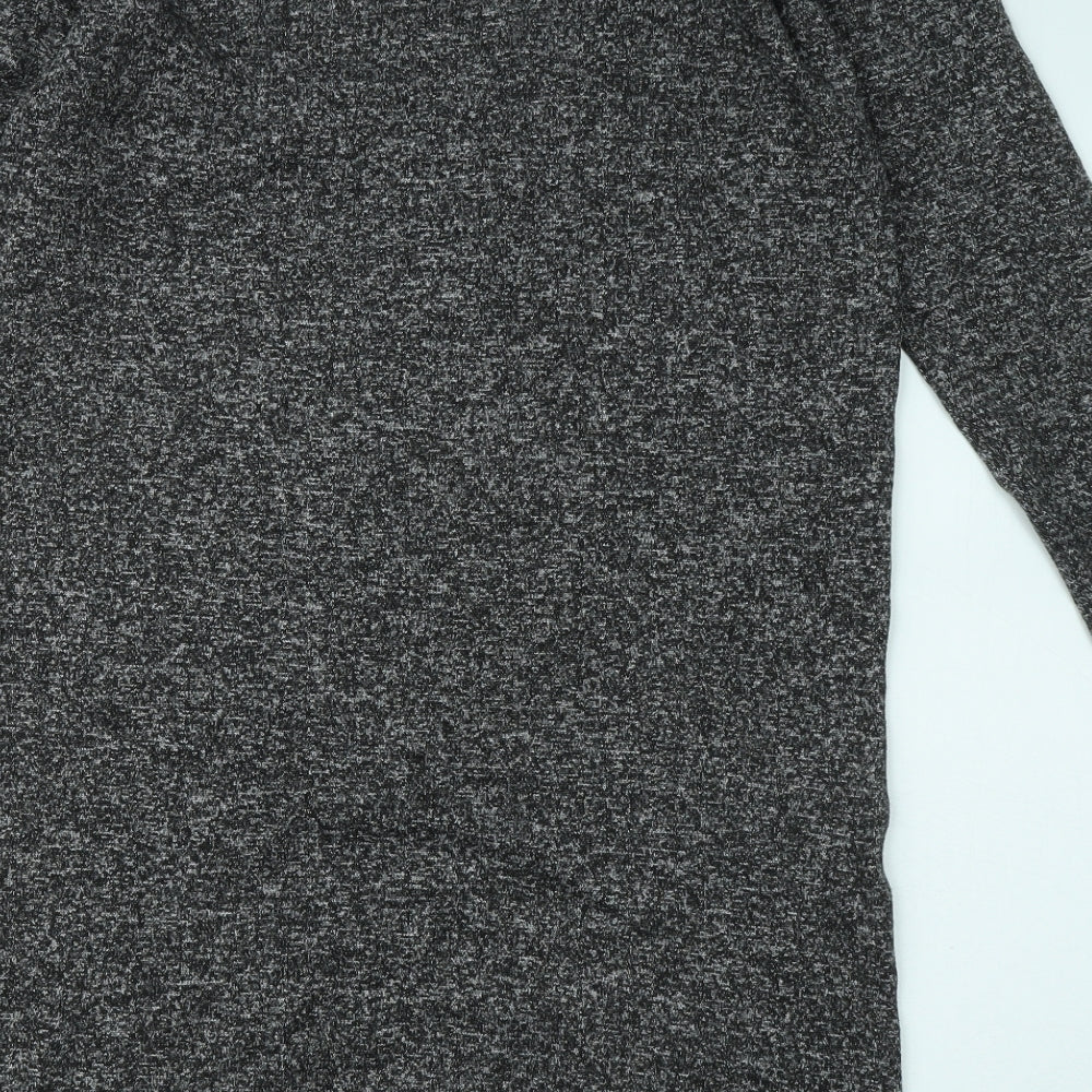 Uniqlo Womens Grey Polyester Jumper Dress Size XS Mock Neck Pullover
