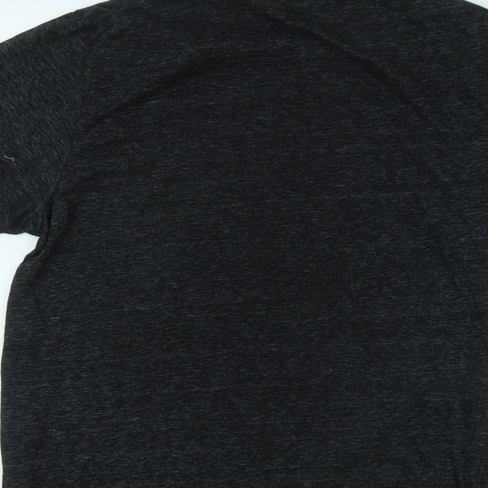 Jim Beam Mens Grey Cotton T-Shirt Size M Round Neck - Kentucky Straight Bourbon Whiskey