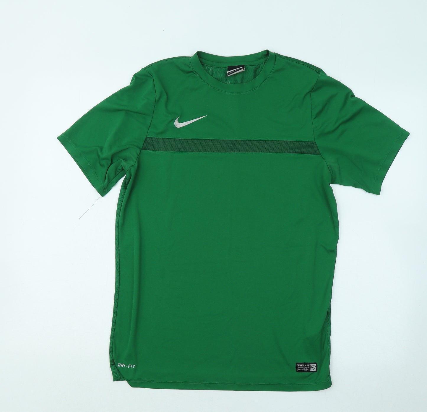 Nike Mens Green Polyester Basic T-Shirt Size M Round Neck Pullover