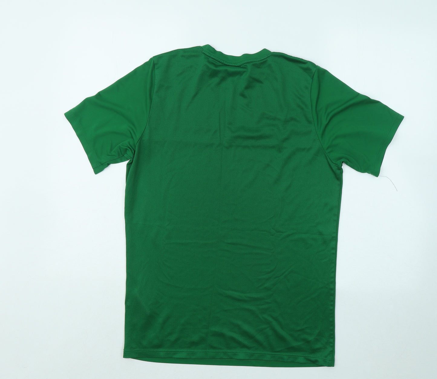 Nike Mens Green Polyester Basic T-Shirt Size M Round Neck Pullover