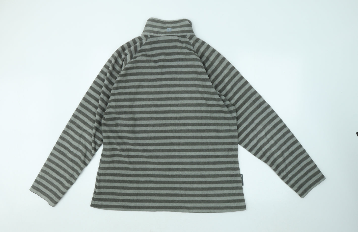 Mountain Warehouse Womens Grey Striped Jacket Size 16 Zip