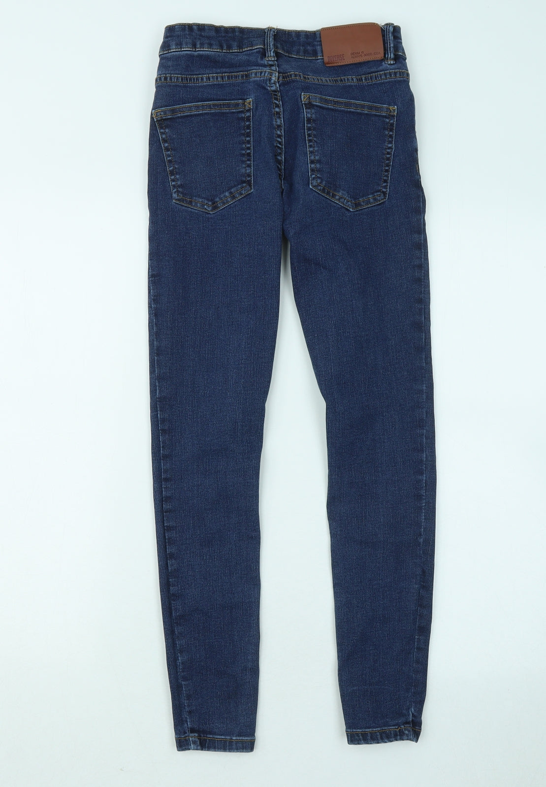 Diverse Womens Blue Cotton Skinny Jeans Size 6 L26 in Regular Zip